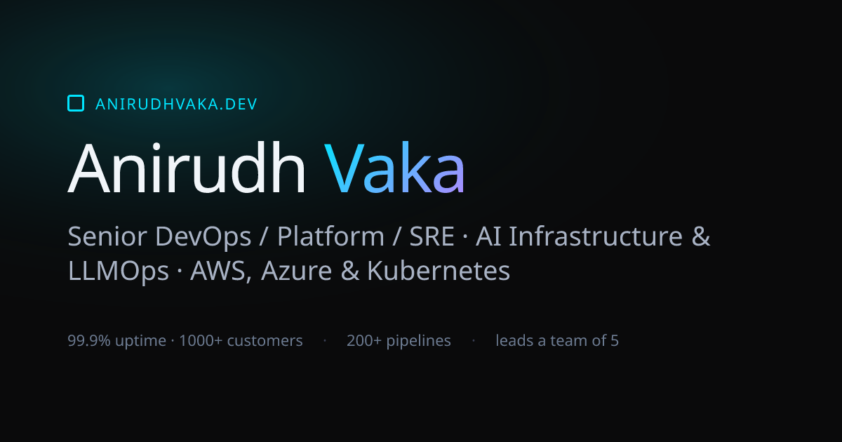 Resume · Anirudh Vaka